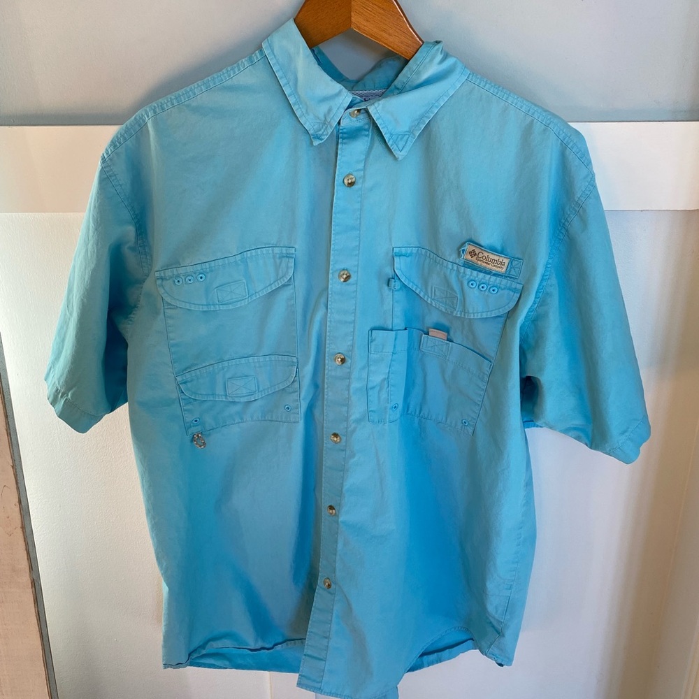Columbia PFG men's short sleeve vented fishing shirt large